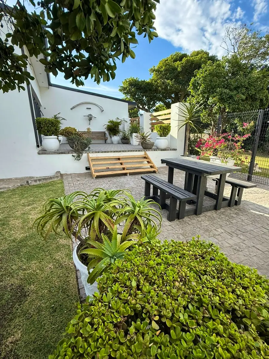 The garden and outdoor seating
